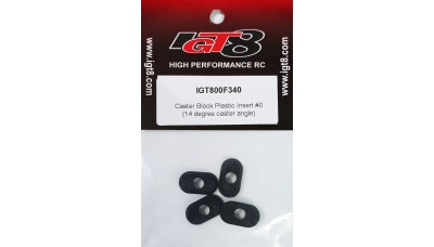 IGT8 CASTER BLOCK PLASTIC INSERT #0 (14 DEGREE CASTER ANGLE)