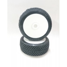 MATRIX BLACKHOLE CLAY SUPER SOFT PRE-GLUE TIRE 2PCS W/ INSERTS FOR 1/8 BUGGY (GL-BLACSS)