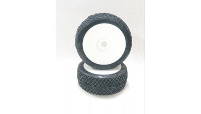 MATRIX BLACKHOLE CLAY SUPER SOFT PRE-GLUE TIRE 2PCS W/ INSERTS FOR 1/8 BUGGY (GL-BLACSS)