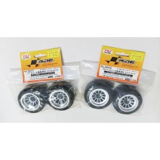 RIDE F104 PRE-GLUED RUBBER TIRES FRONT & REAR SET (26030/26031)